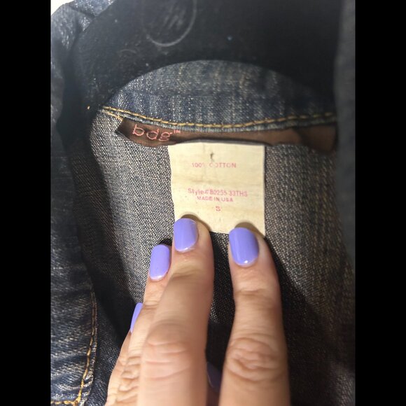 URBAN OUTFITTERS BDG Denim Jacket Dark Brown Tinted Wash Size SMALL - Picture 4 of 4